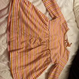 Alice + Ames Striped 3/4 Sleeve Striped Shirt